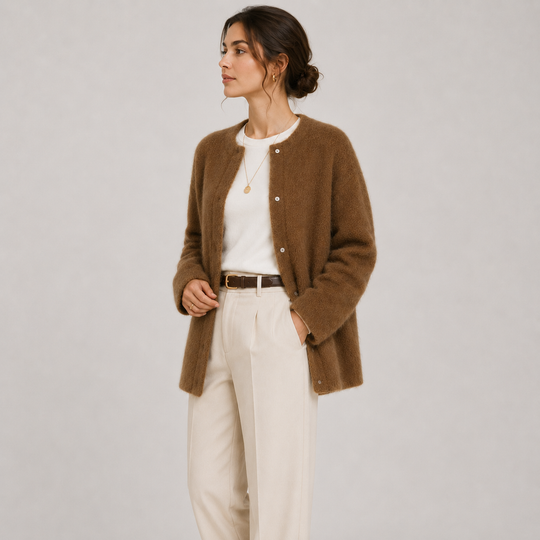Strickjacke Damen Klassisch Warm Elegant Cardigan