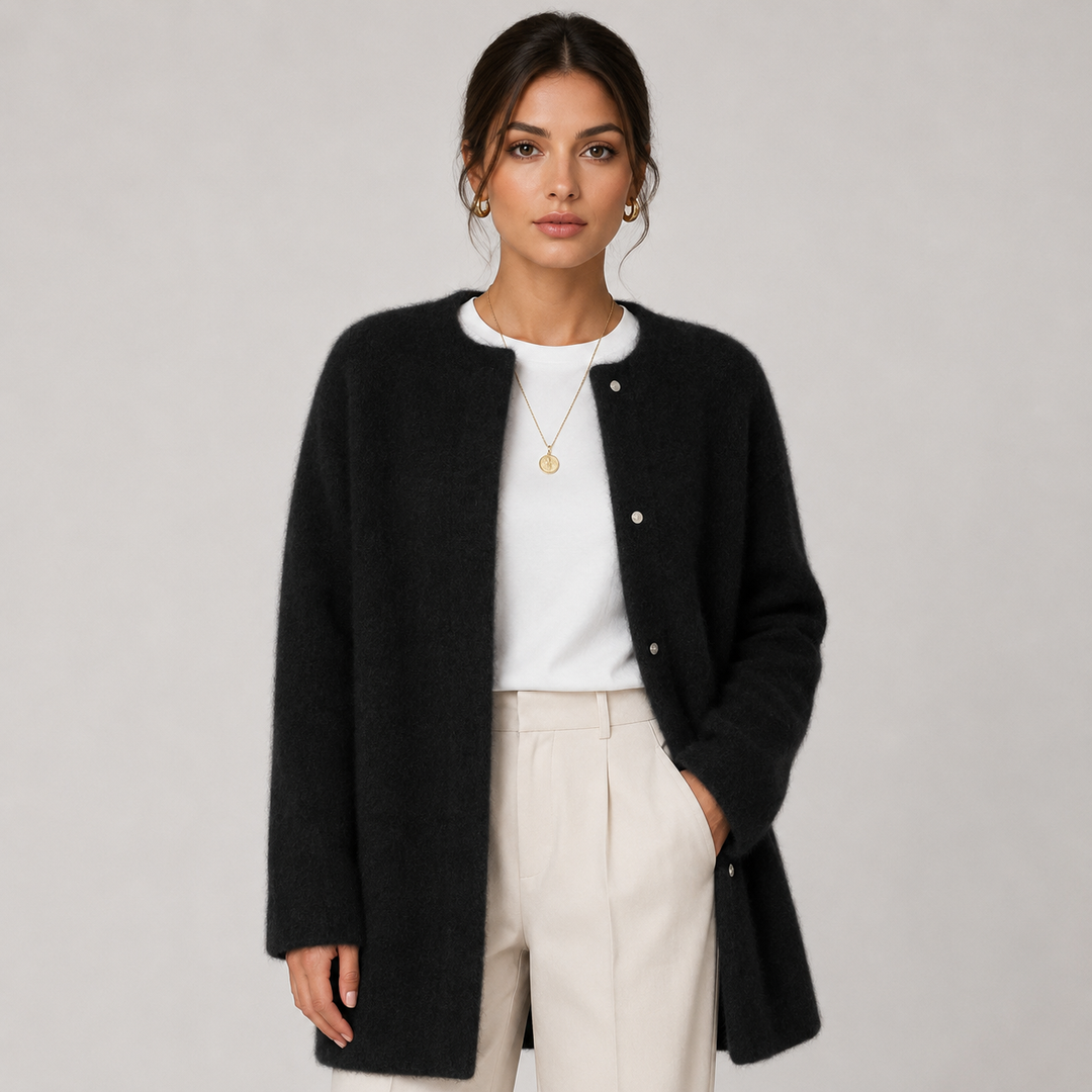 Strickjacke Damen Klassisch Warm Elegant Cardigan