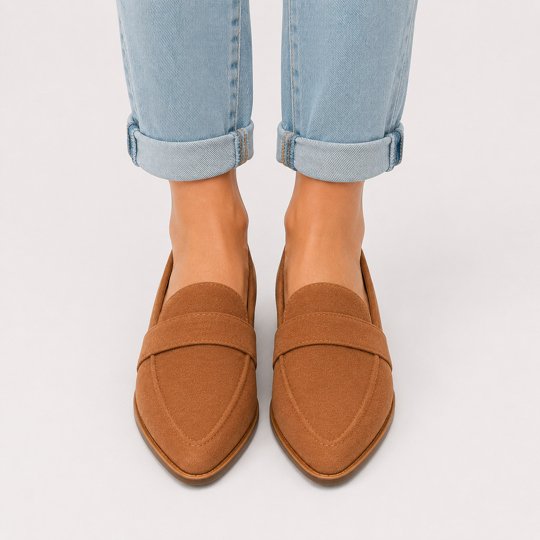 Loafer Damen Spitz Klassisch Elegant Slipper