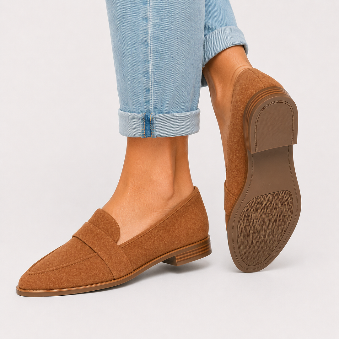 Loafer Damen Spitz Klassisch Elegant Slipper