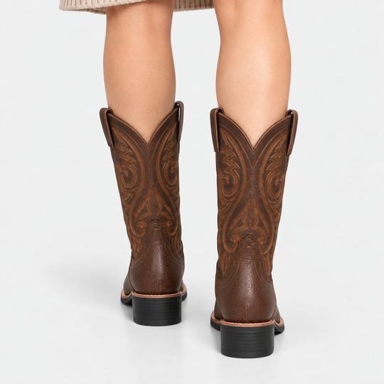 Cowboystiefel Damen Kunstleder Bestickt Western