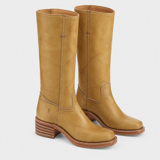 Stiefel Damen Kniehoch Blockabsatz Klassisch Langschaft