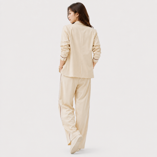 Hosenanzug Damen Blazer Hose Set Business Elegant