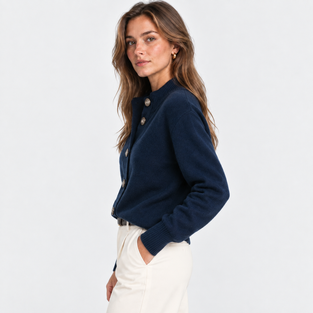 Strickjacke Damen Knopfleiste Klassisch Strick Cardigan