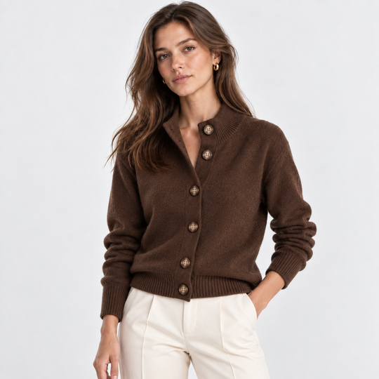 Strickjacke Damen Knopfleiste Klassisch Strick Cardigan