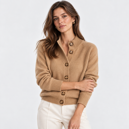 Strickjacke Damen Knopfleiste Klassisch Strick Cardigan
