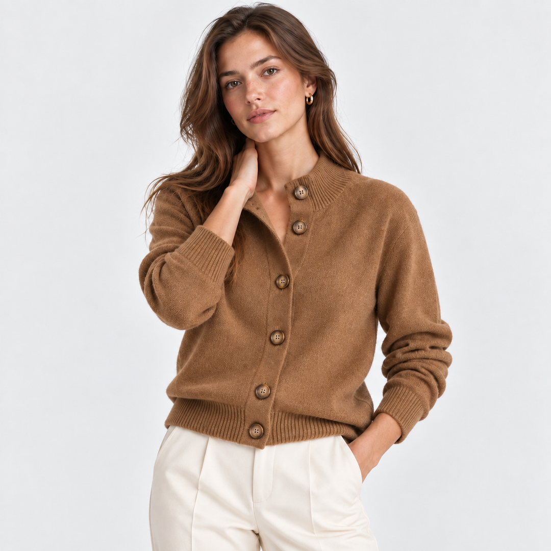 Strickjacke Damen Knopfleiste Klassisch Strick Cardigan