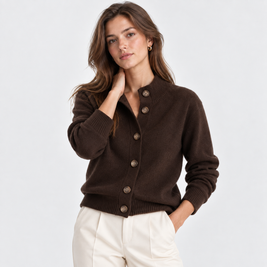 Strickjacke Damen Knopfleiste Klassisch Strick Cardigan