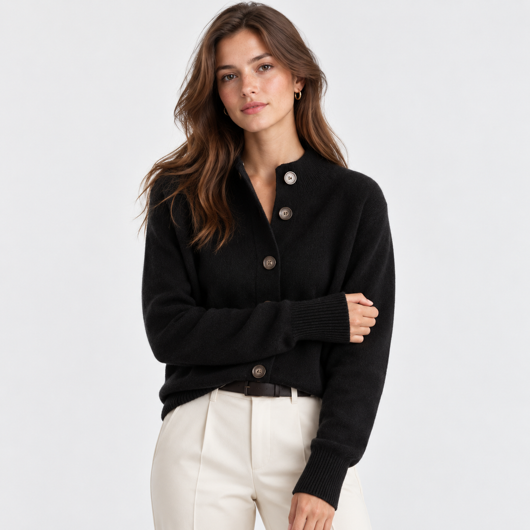 Strickjacke Damen Knopfleiste Klassisch Strick Cardigan