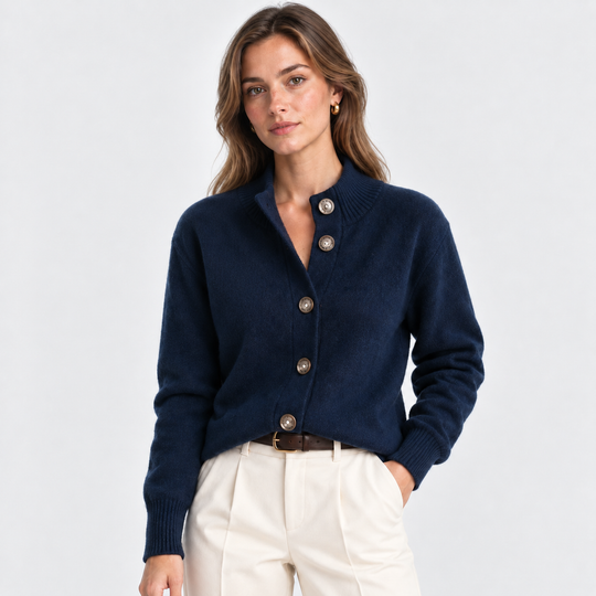 Strickjacke Damen Knopfleiste Klassisch Strick Cardigan