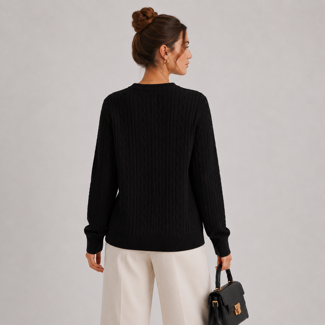 Troyer Pullover Damen Leicht Stehkragen Langarm