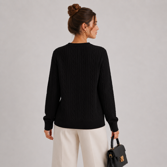 Troyer Pullover Damen Leicht Stehkragen Langarm