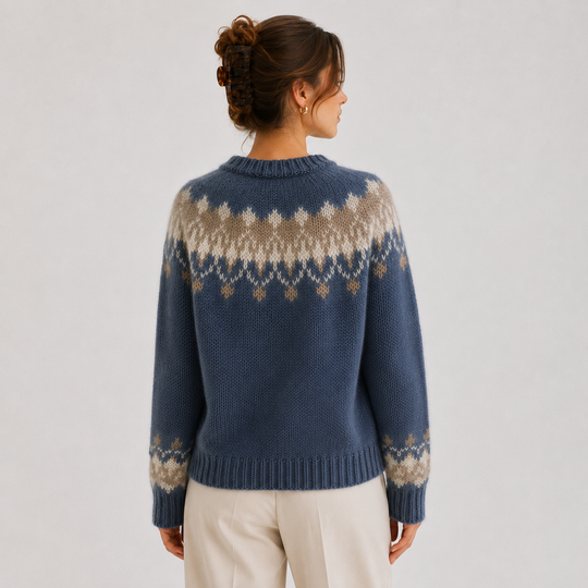 Pullover Damen Kaschmir Optik Leicht Warm Feinstrick