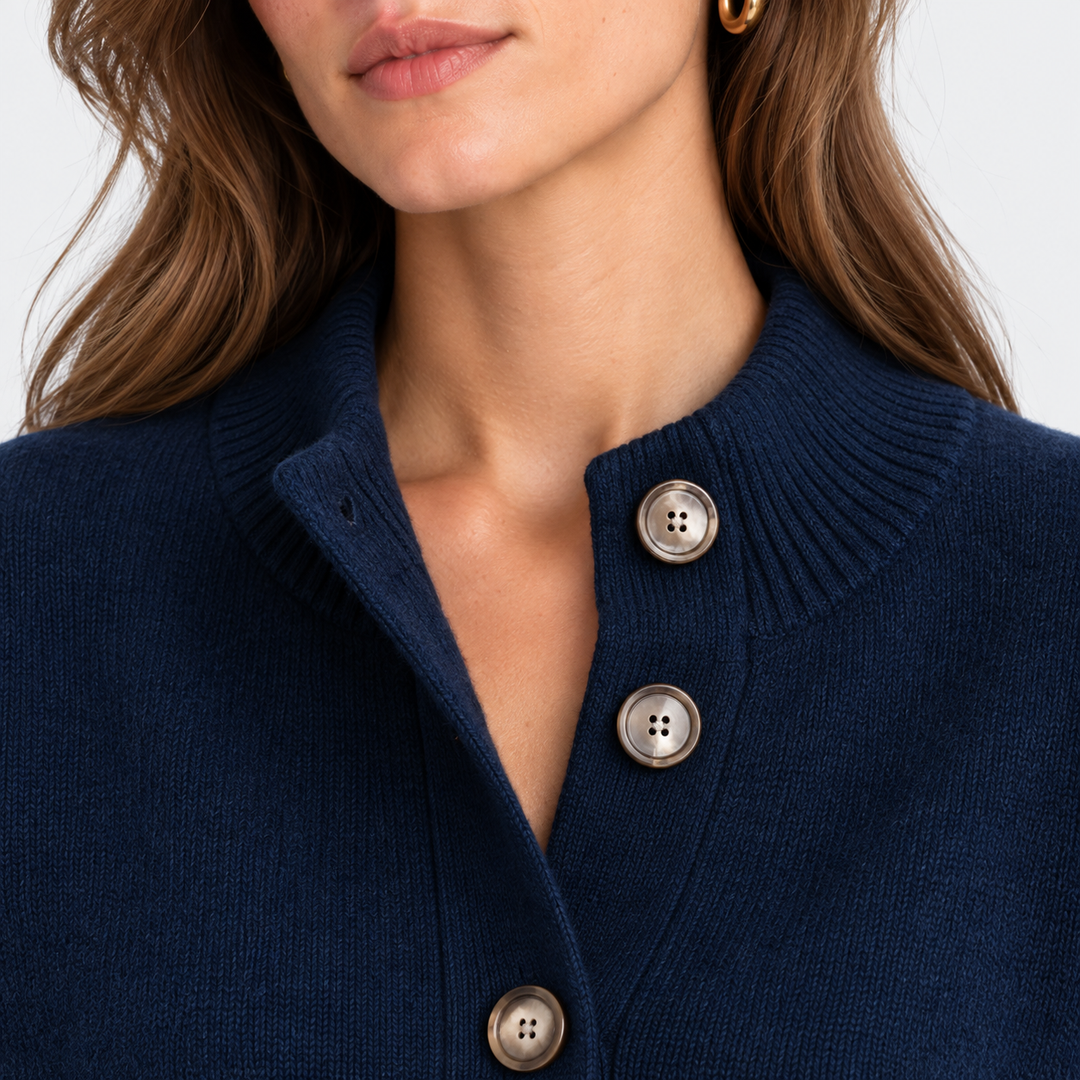 Strickjacke Damen Knopfleiste Klassisch Strick Cardigan