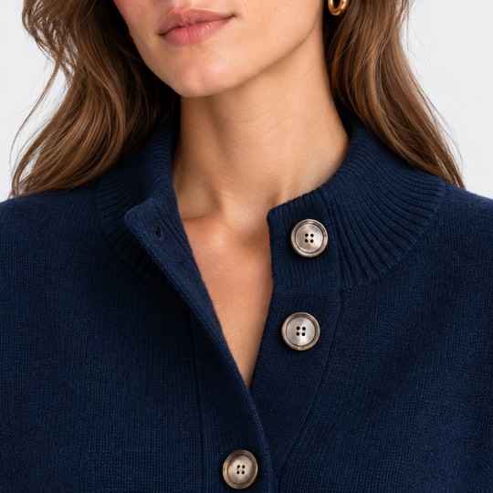 Strickjacke Damen Knopfleiste Klassisch Strick Cardigan