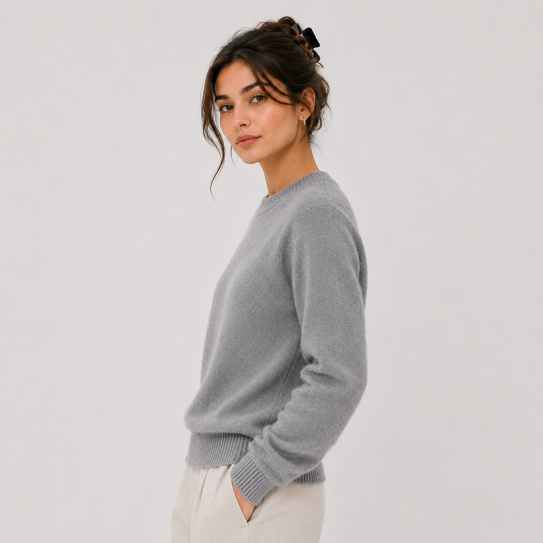 Pullover Damen Kaschmir Optik Leicht Warm Strick