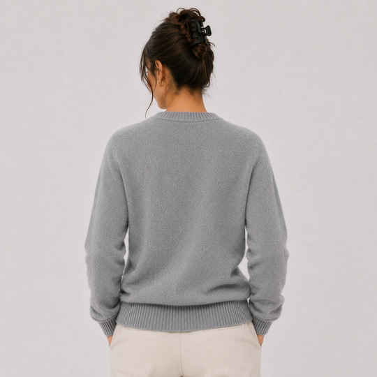 Pullover Damen Kaschmir Optik Leicht Warm Strick