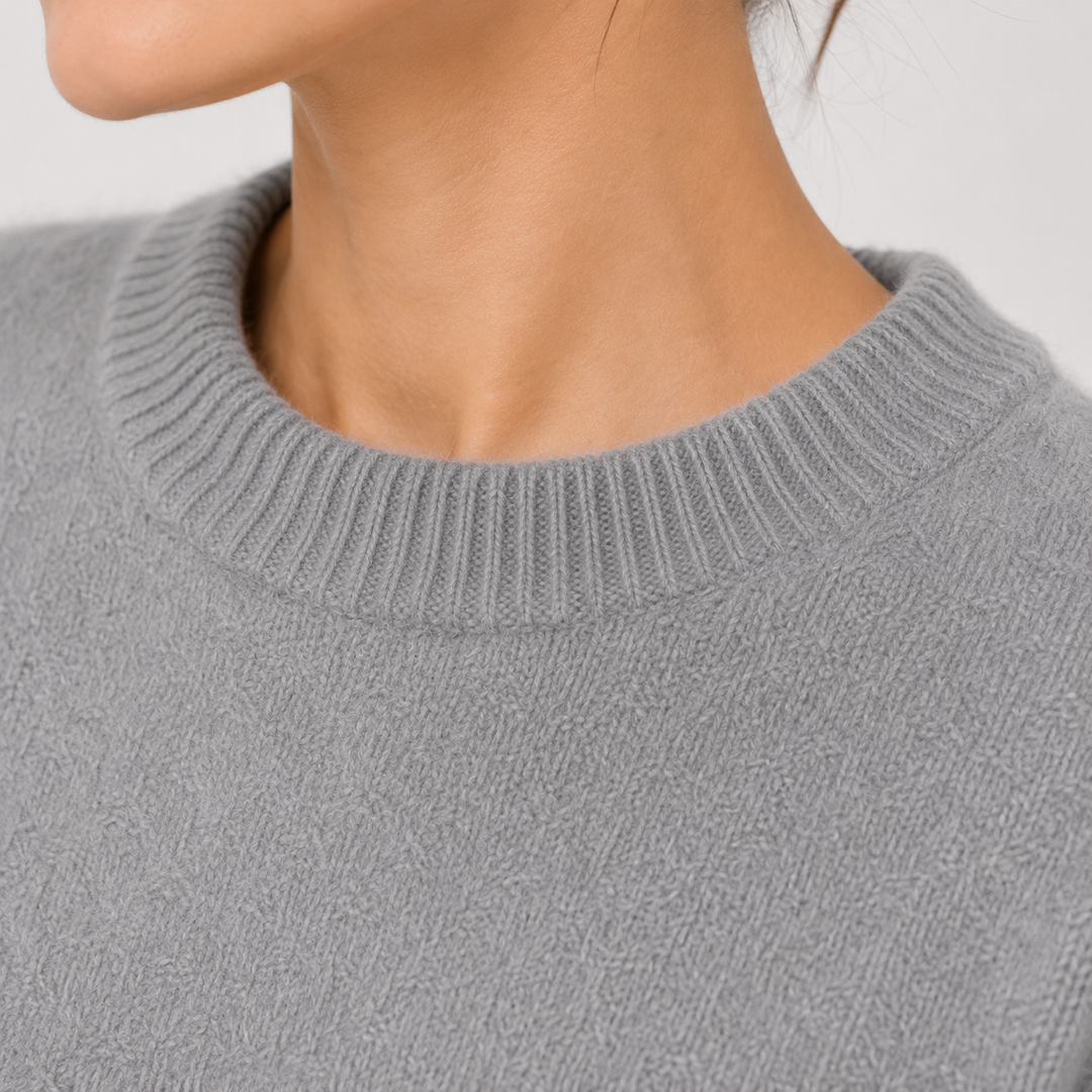 Pullover Damen Kaschmir Optik Leicht Warm Strick