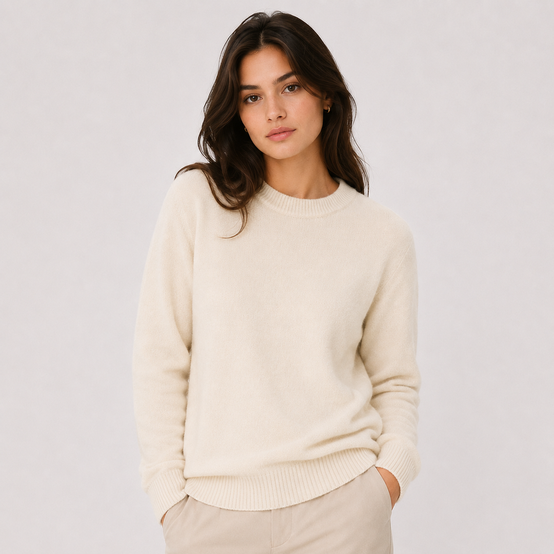 Pullover Damen Kaschmir Optik Leicht Warm Strick