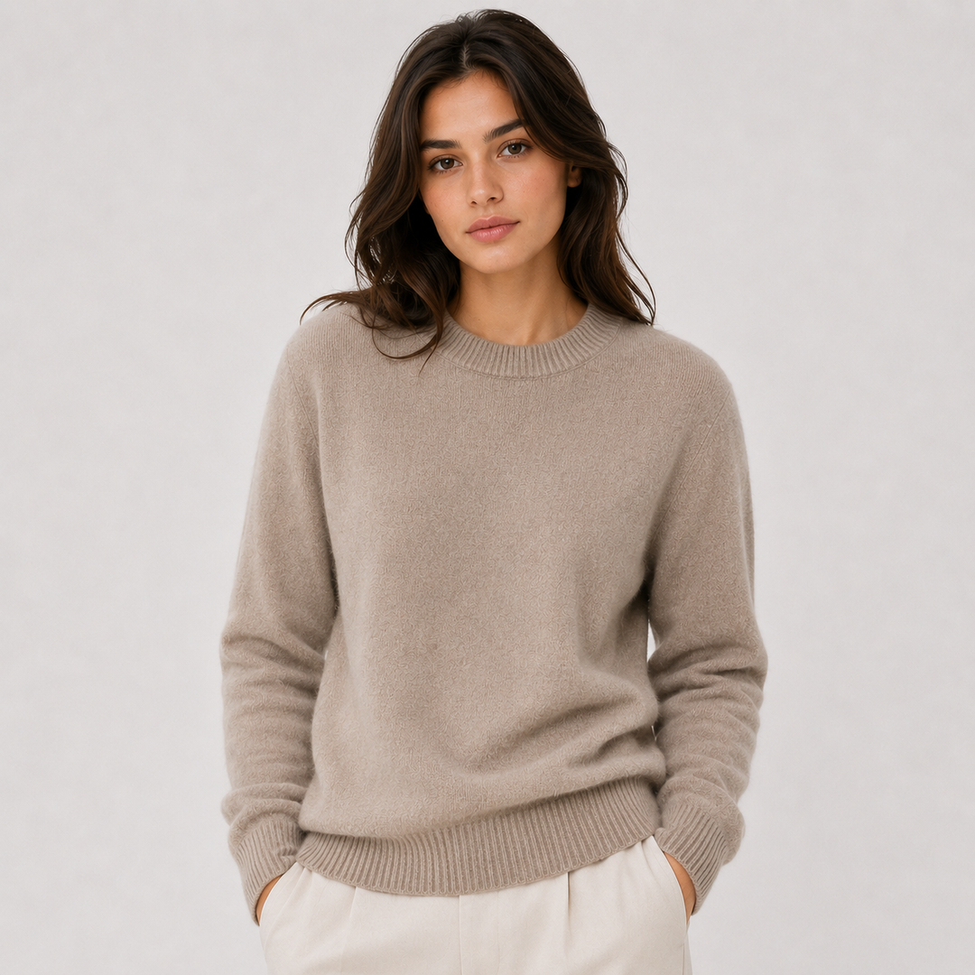 Pullover Damen Kaschmir Optik Leicht Warm Strick