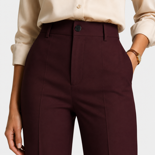 Marlenehose Damen Weites Bein Bequem Business Büro