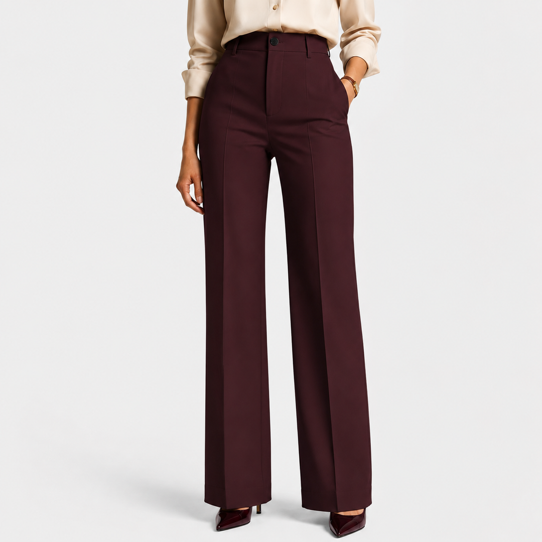Marlenehose Damen Weites Bein Bequem Business Büro