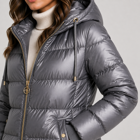 Steppmantel Damen Kapuze Warm Gefüttert Winter