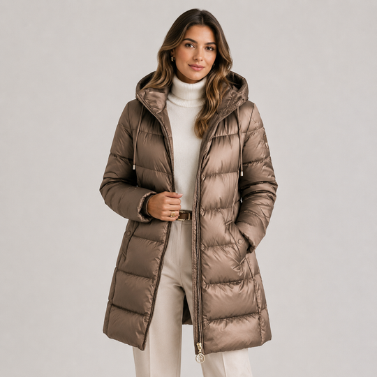 Steppmantel Damen Kapuze Warm Gefüttert Winter