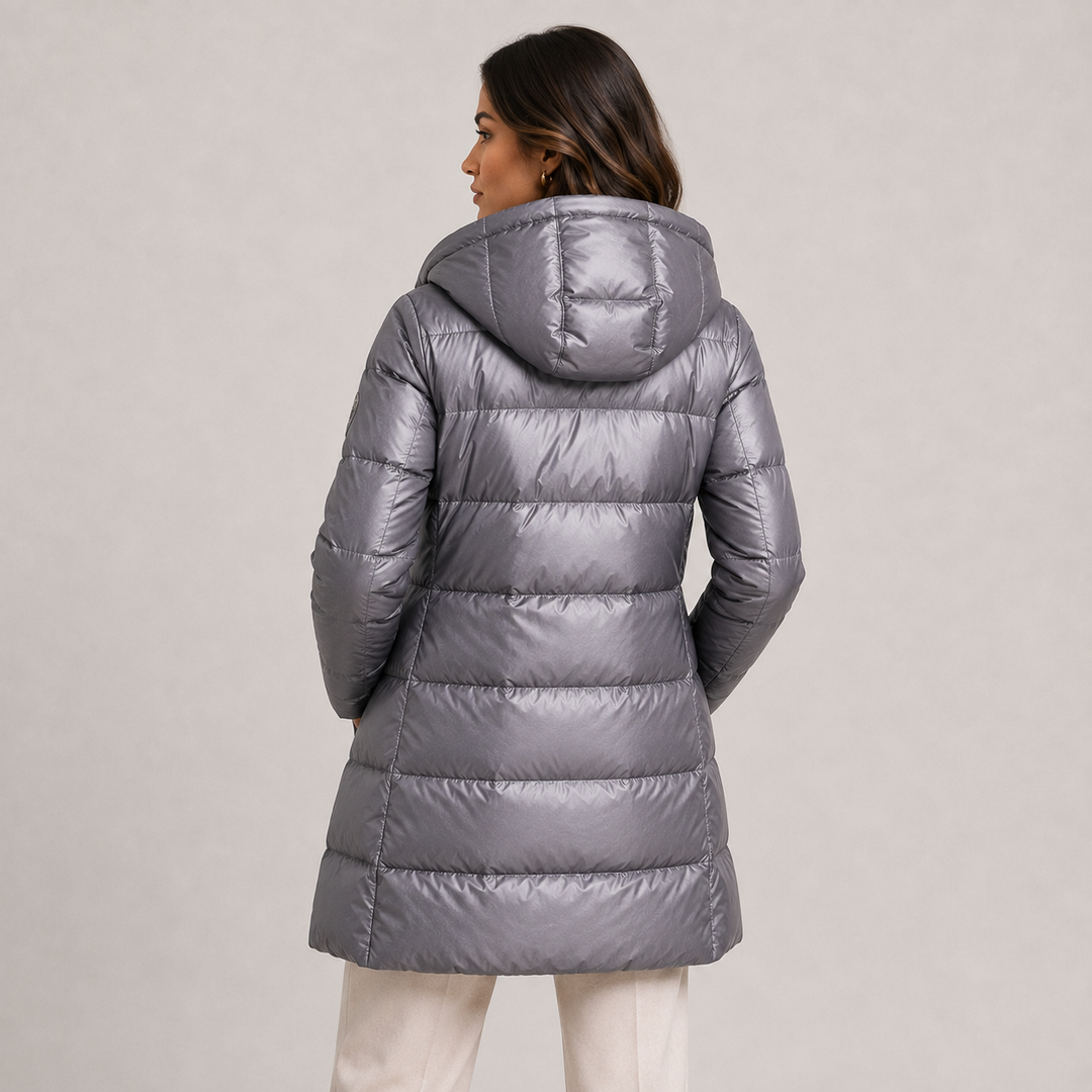 Steppmantel Damen Kapuze Warm Gefüttert Winter