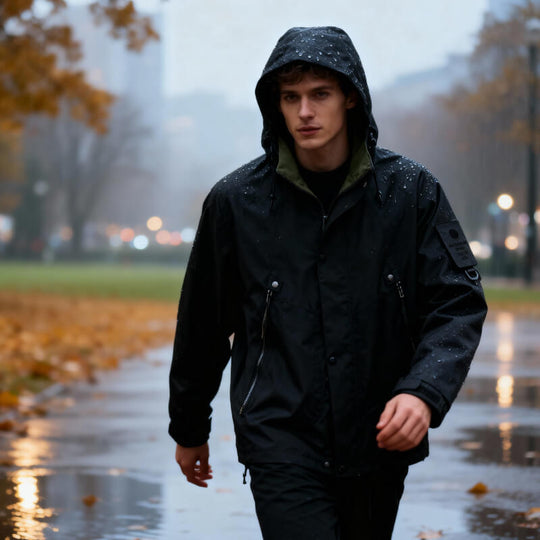 Wasserdichte Softshell Jacke Herren Kapuze Outdoor Tech