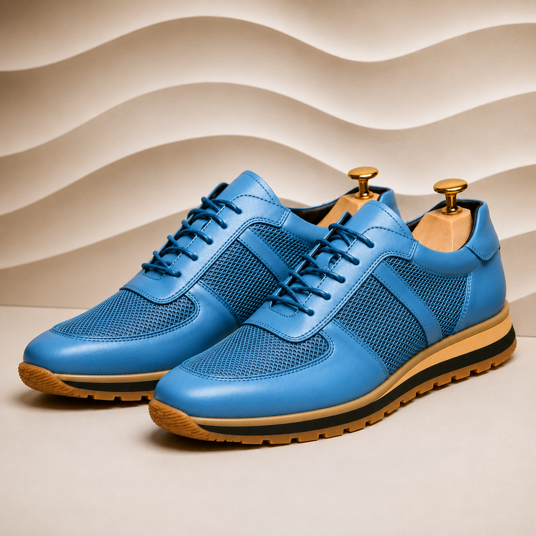 Rindsleder Sneaker Herren Italienisch Casual Komfort