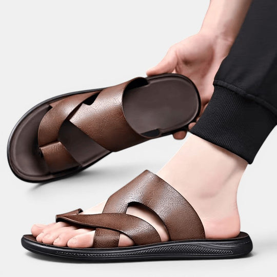 Herren Bequeme Ledersandalen – Jennoir
