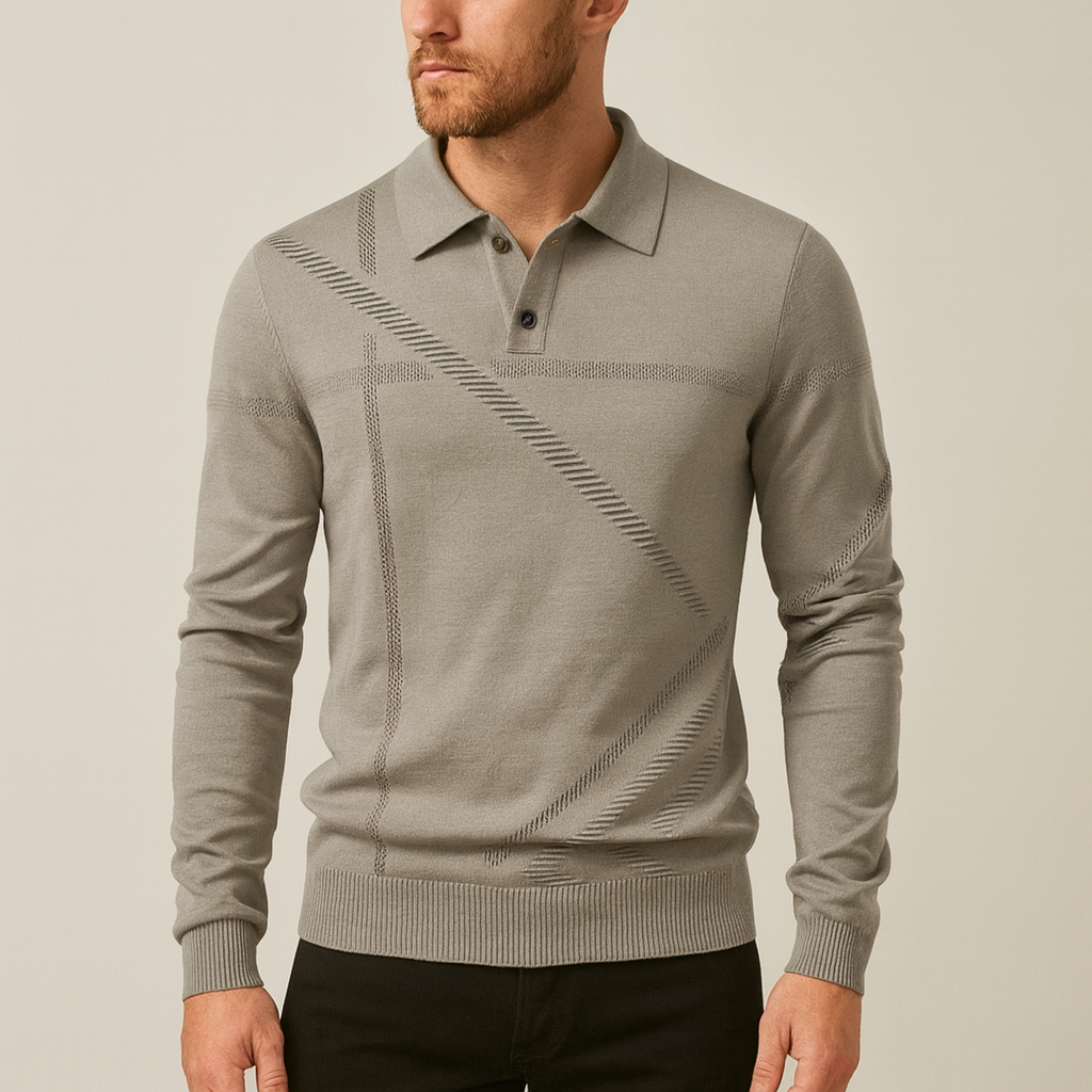 Slim-Fit Strick Poloshirt Herren Kurzarm Smart Casual