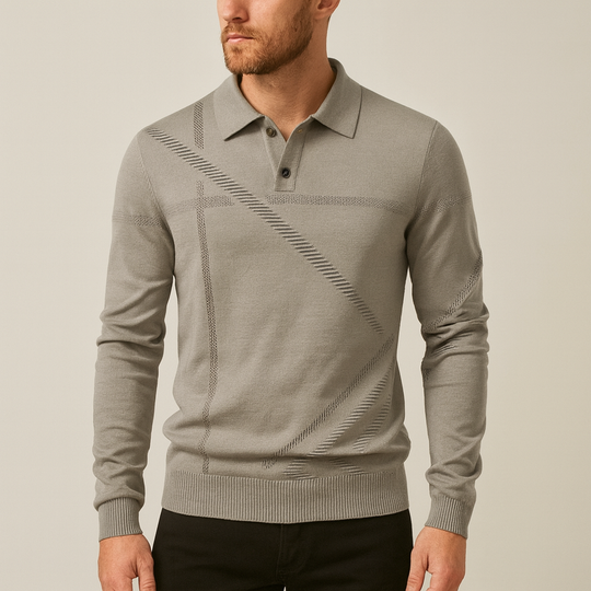 Slim-Fit Strick Poloshirt Herren Kurzarm Smart Casual