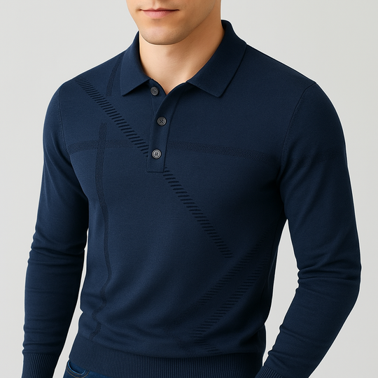 Slim-Fit Strick Poloshirt Herren Kurzarm Smart Casual