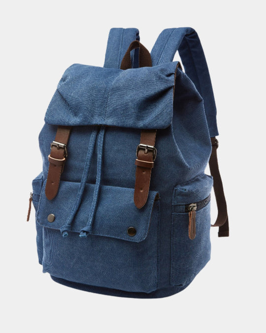 Canvas Rucksack Herren Vintage Laptopfach Reise Alltag