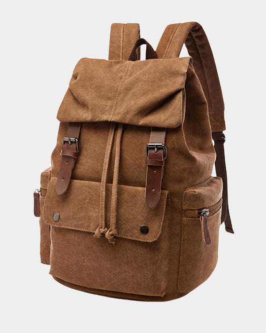 Canvas Rucksack Herren Vintage Laptopfach Reise Alltag