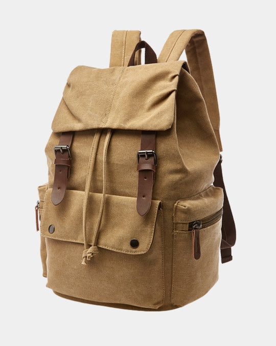 Canvas Rucksack Herren Vintage Laptopfach Reise Alltag
