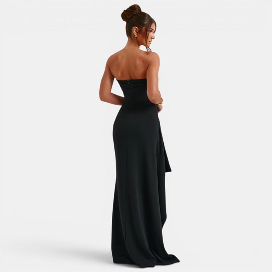Maxikleid Damen Trägerlos Elegant Abendkleid