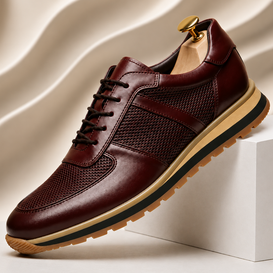 Rindsleder Sneaker Herren Italienisch Casual Komfort