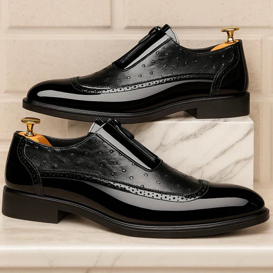 Straußenleder Oxford Herren Anzugschuhe Business