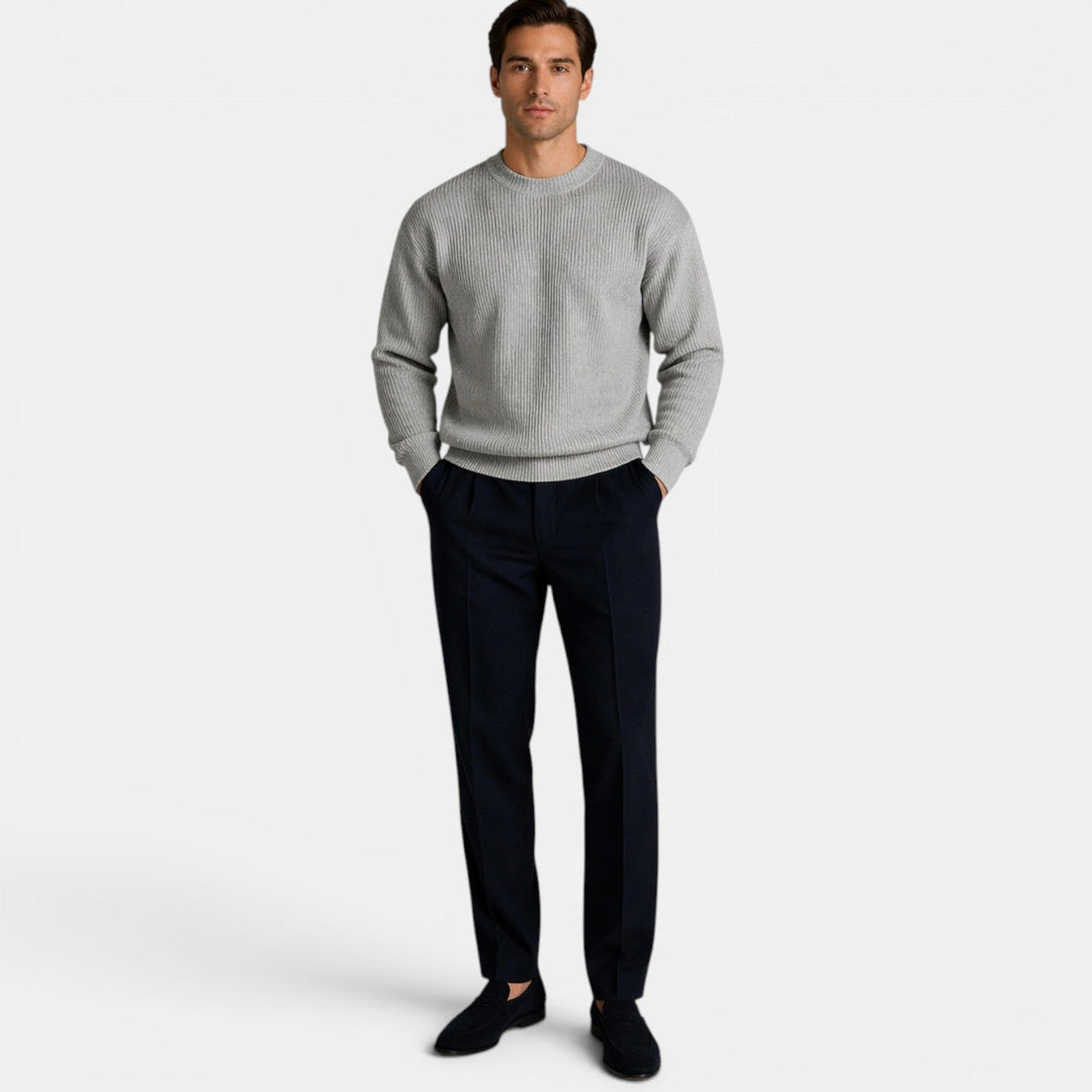 Herren Strick-Rundhals-Pullover – Jennoir