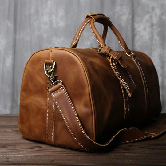 Rindsleder Reisetasche Herren Weekender Handgepäck Gurt