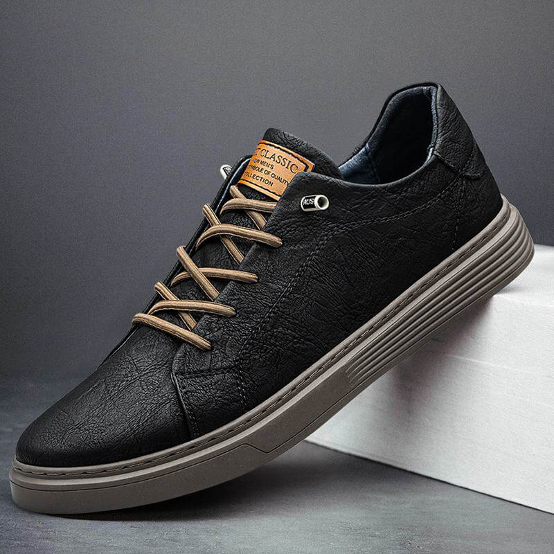 Italienische Leder Sneaker Herren Handgefertigt Casual