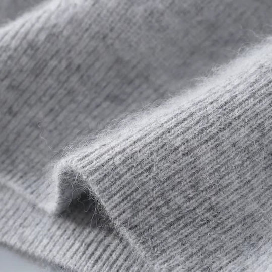Kaschmir Pullover Herren Colourblock Rundhals Leicht