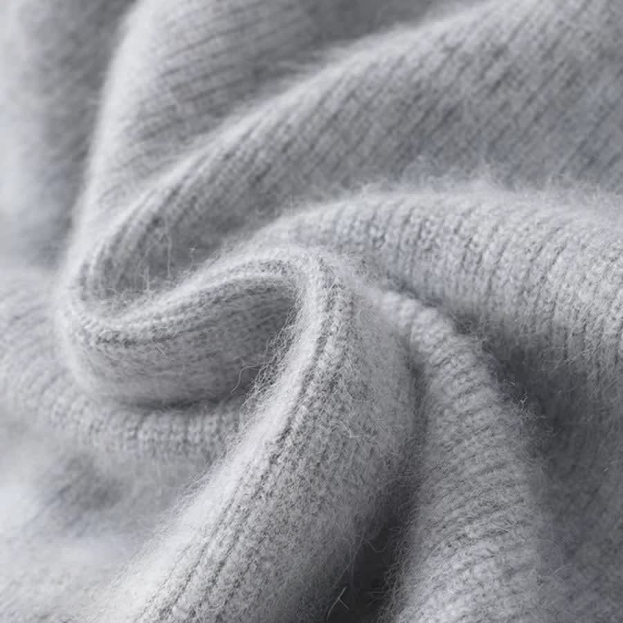 Kaschmir Pullover Herren Colourblock Rundhals Leicht