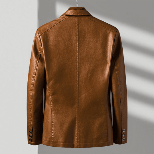 Kunstleder Jacke Herren Tailliert Elegant Biker Casual