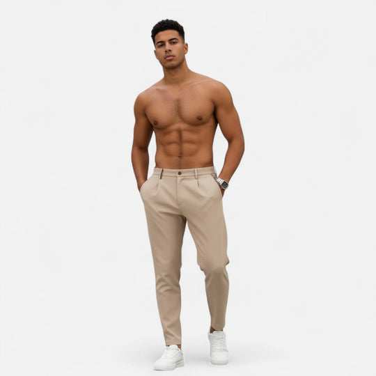 Herren Klassische Bundfalten-Businesshose – Jennoir