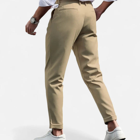 Herren Slim-Fit Bundfalten-Anzughose – Jennoir