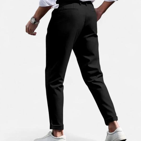Herren Slim-Fit Bundfalten-Anzughose – Jennoir